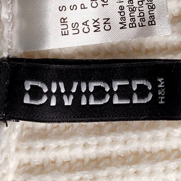 NWOT H&M Divided Cream Rib-Knit Sweater Vest.- Size S - Picture 3 of 5